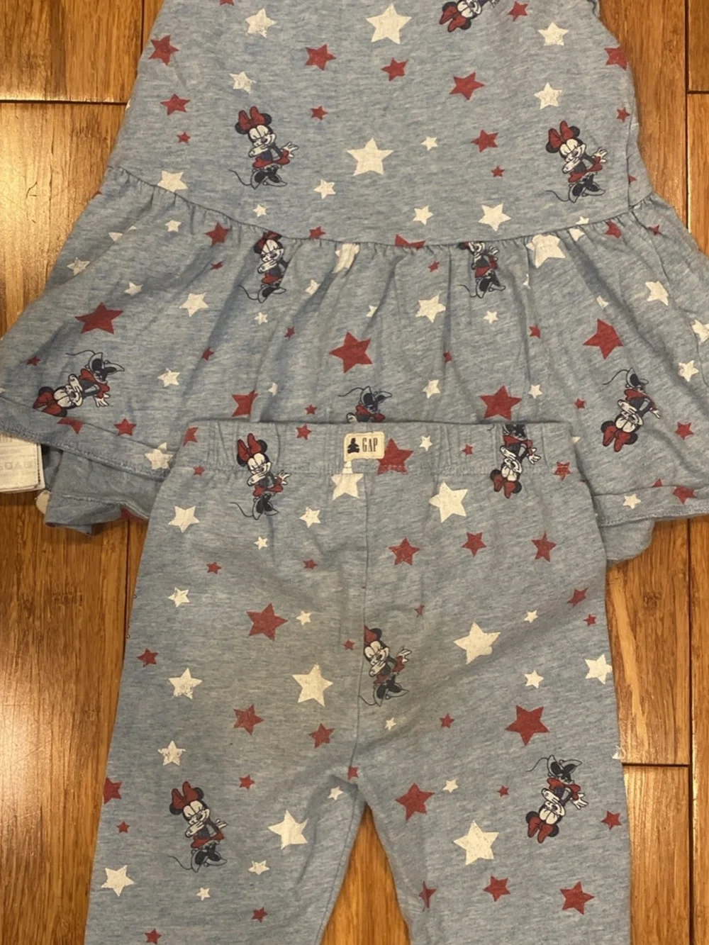 Disney Minnie Mouse Star Print Two-Piece Set - Blue & Red 3T